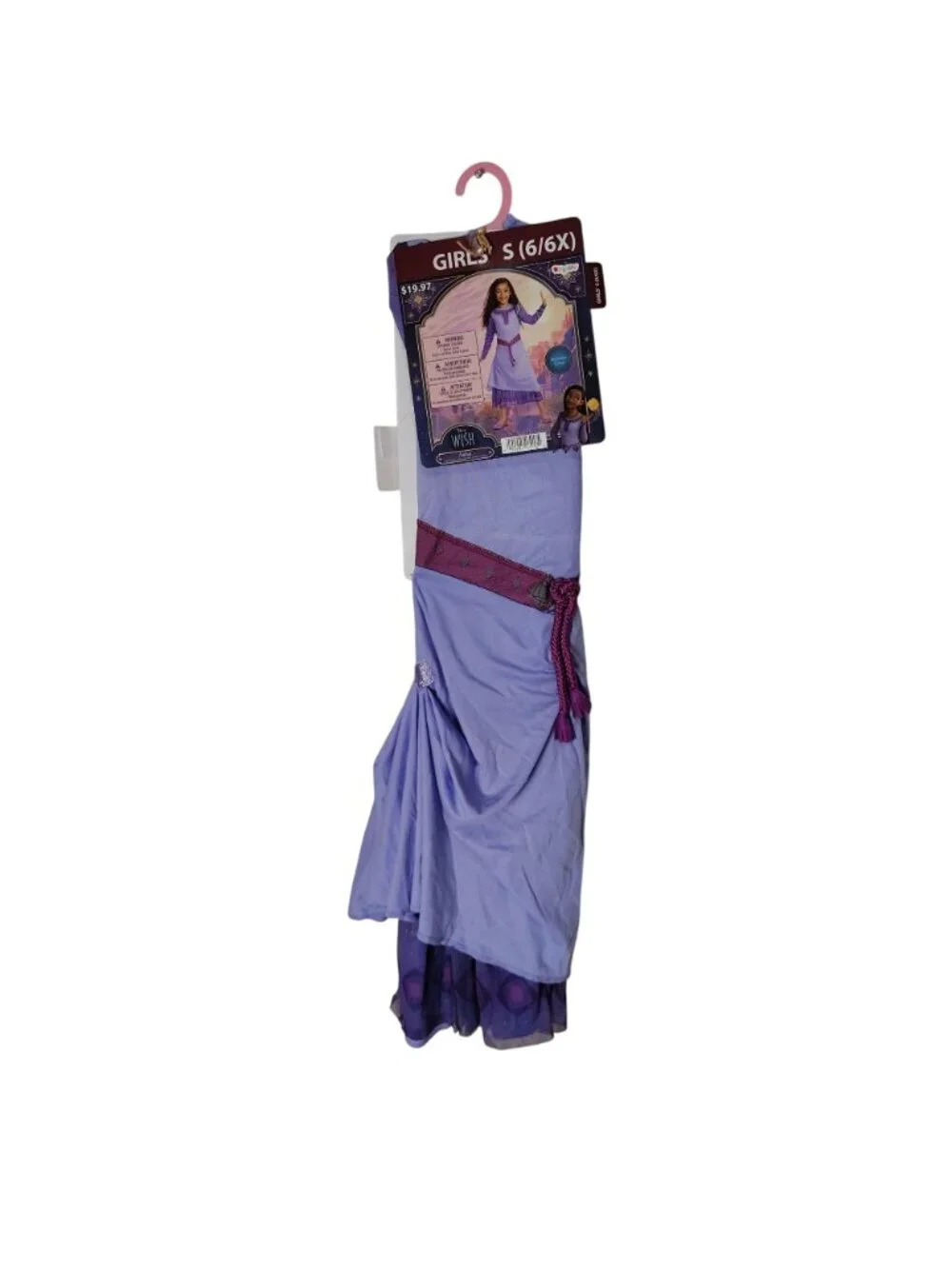 Disney Girls S 6/6X Wish Asha Purple Long Sleeve Dress Halloween Costume